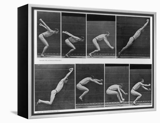 Eight Shots of a Man Jumping-null-Framed Premier Image Canvas