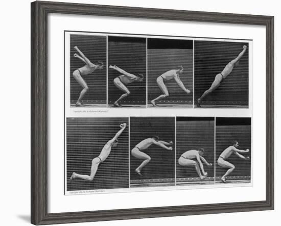 Eight Shots of a Man Jumping-null-Framed Photographic Print