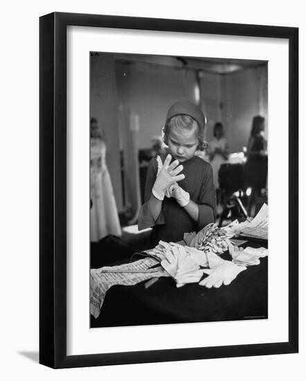 Eight Year Old Girl Modeling in a Fashion Show-Nina Leen-Framed Photographic Print