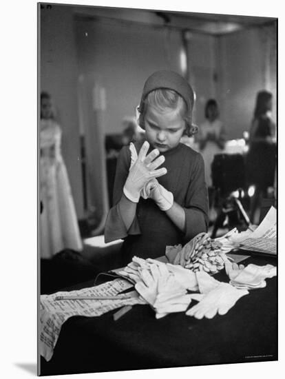 Eight Year Old Girl Modeling in a Fashion Show-Nina Leen-Mounted Photographic Print