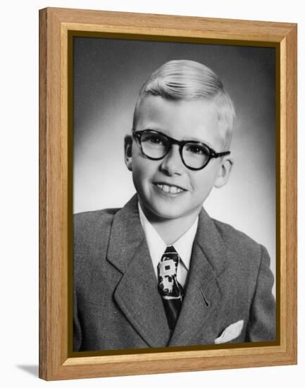 Eight Year Old School Boy Portrait, Ca. 1954-null-Framed Premier Image Canvas