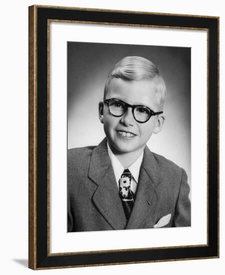 Eight Year Old School Boy Portrait, Ca. 1954-null-Framed Photographic Print