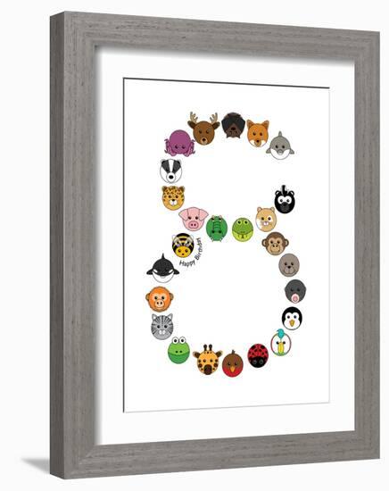 Eight-null-Framed Art Print