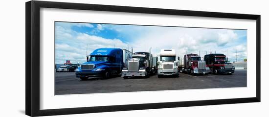 Eighteen Wheeler Vehicles on the Road-null-Framed Photographic Print