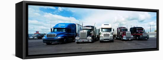 Eighteen Wheeler Vehicles on the Road-null-Framed Premier Image Canvas