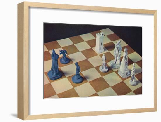 'Eighteenth-Century Chessmen in Blue and White Stoneware', 1948-Unknown-Framed Giclee Print