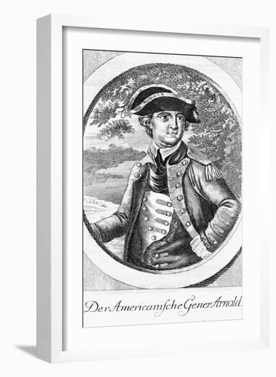 Eighteenth Century Etching of a Portrait of Benedict Arnold-null-Framed Giclee Print