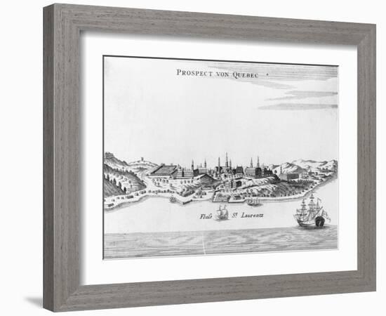 Eighteenth Century Etching of "Prospect Von Quebec"-null-Framed Giclee Print
