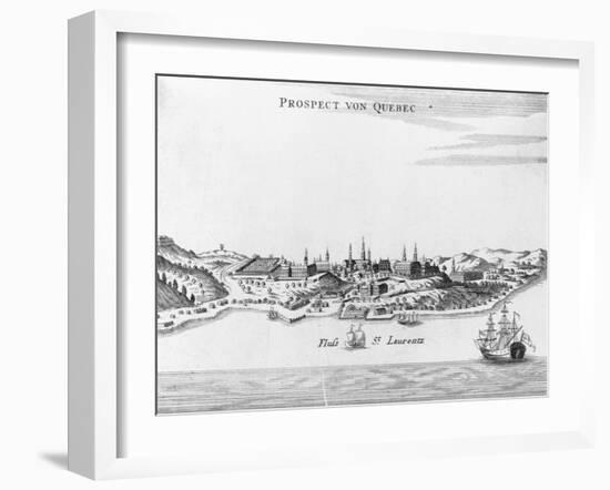 Eighteenth Century Etching of "Prospect Von Quebec"-null-Framed Giclee Print