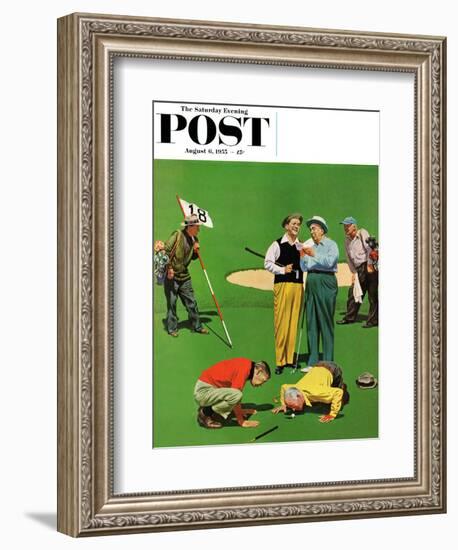 "Eighteenth Hole" Saturday Evening Post Cover, August 6, 1955-John Falter-Framed Giclee Print