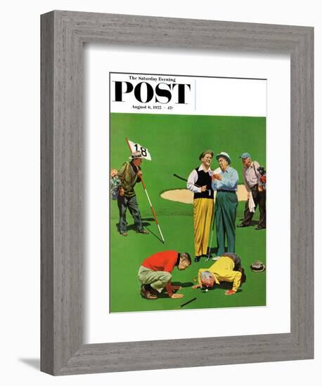 "Eighteenth Hole" Saturday Evening Post Cover, August 6, 1955-John Falter-Framed Giclee Print