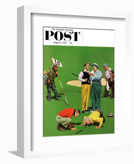 "Eighteenth Hole" Saturday Evening Post Cover, August 6, 1955-John Falter-Framed Giclee Print