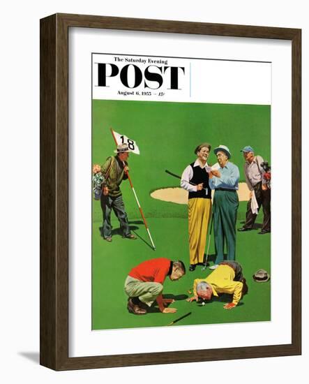 "Eighteenth Hole" Saturday Evening Post Cover, August 6, 1955-John Falter-Framed Giclee Print