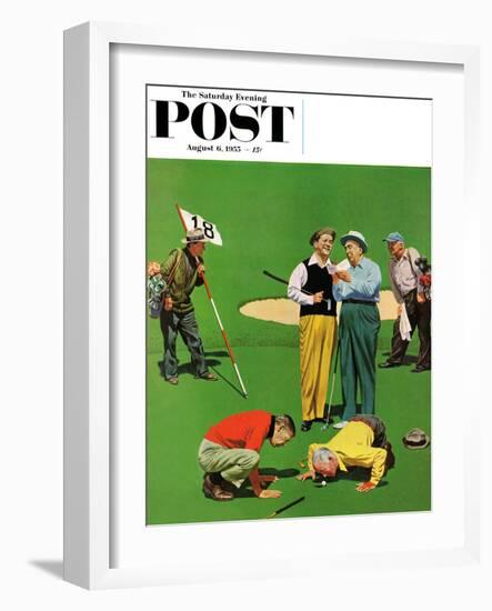 "Eighteenth Hole" Saturday Evening Post Cover, August 6, 1955-John Falter-Framed Giclee Print