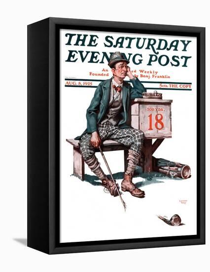 "Eighteenth Hole," Saturday Evening Post Cover, August 8, 1925-Lawrence Toney-Framed Premier Image Canvas