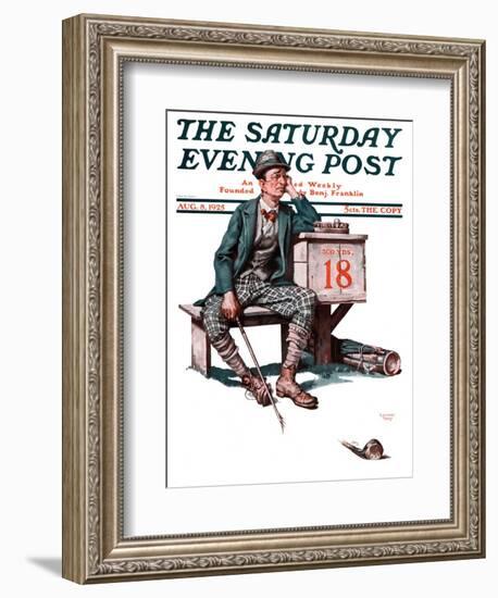 "Eighteenth Hole," Saturday Evening Post Cover, August 8, 1925-Lawrence Toney-Framed Giclee Print