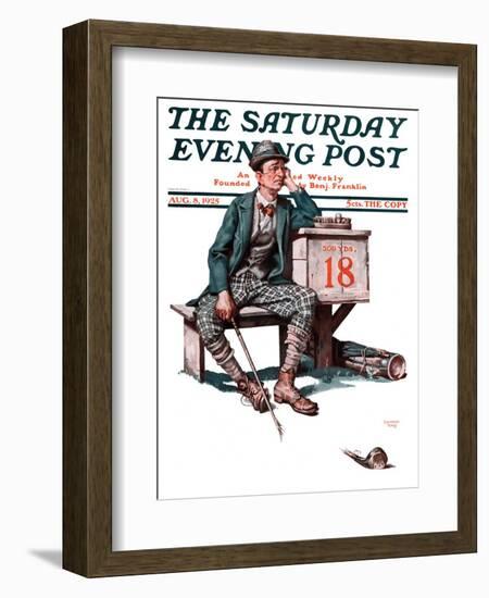 "Eighteenth Hole," Saturday Evening Post Cover, August 8, 1925-Lawrence Toney-Framed Giclee Print