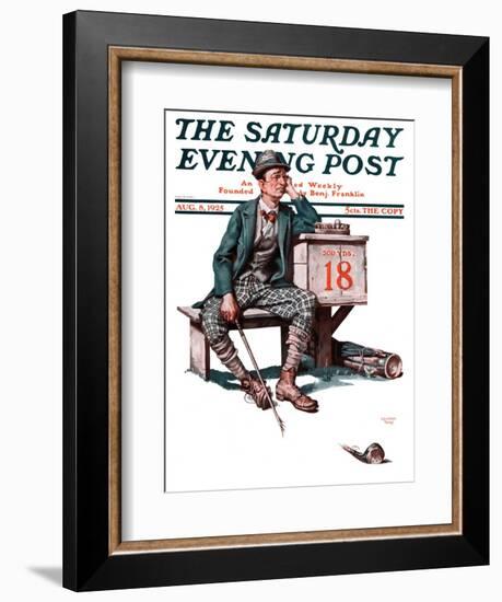 "Eighteenth Hole," Saturday Evening Post Cover, August 8, 1925-Lawrence Toney-Framed Giclee Print