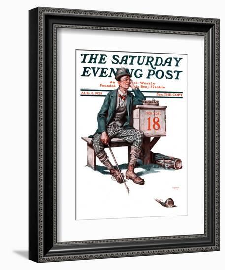 "Eighteenth Hole," Saturday Evening Post Cover, August 8, 1925-Lawrence Toney-Framed Giclee Print