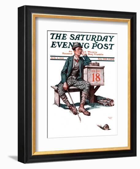 "Eighteenth Hole," Saturday Evening Post Cover, August 8, 1925-Lawrence Toney-Framed Giclee Print