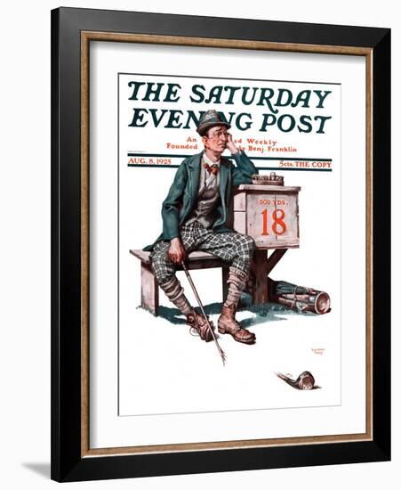 "Eighteenth Hole," Saturday Evening Post Cover, August 8, 1925-Lawrence Toney-Framed Giclee Print