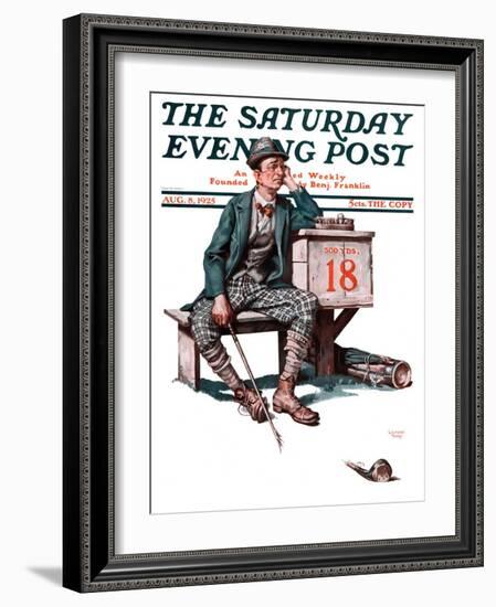 "Eighteenth Hole," Saturday Evening Post Cover, August 8, 1925-Lawrence Toney-Framed Giclee Print