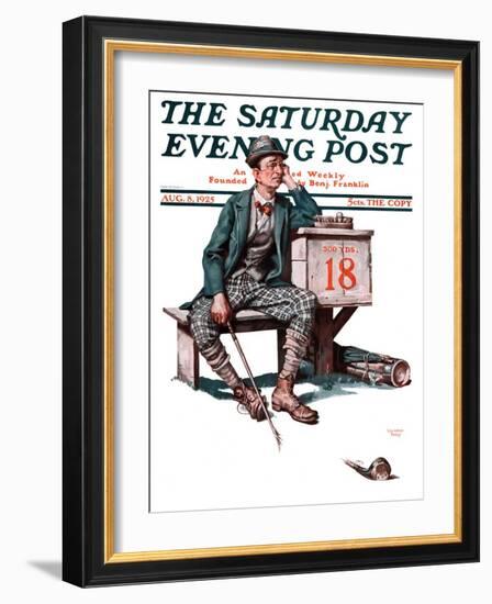 "Eighteenth Hole," Saturday Evening Post Cover, August 8, 1925-Lawrence Toney-Framed Giclee Print