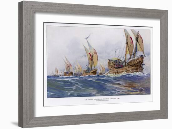 Eighth Crusade the Ships-Albert Sebille-Framed Art Print