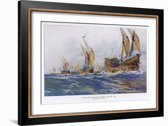 Eighth Crusade the Ships-Albert Sebille-Framed Art Print