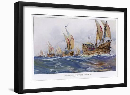 Eighth Crusade the Ships-Albert Sebille-Framed Art Print