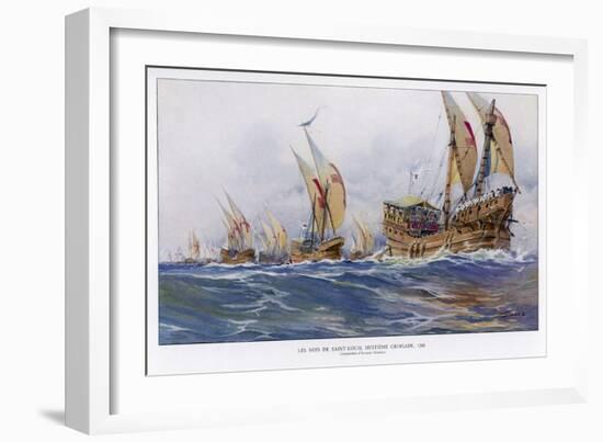 Eighth Crusade the Ships-Albert Sebille-Framed Art Print