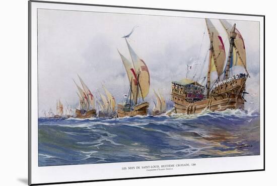 Eighth Crusade the Ships-Albert Sebille-Mounted Art Print