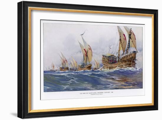 Eighth Crusade the Ships-Albert Sebille-Framed Art Print