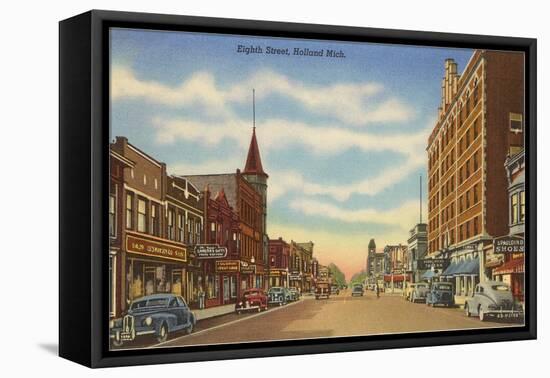 Eighth Street, Holland, Michigan-null-Framed Stretched Canvas