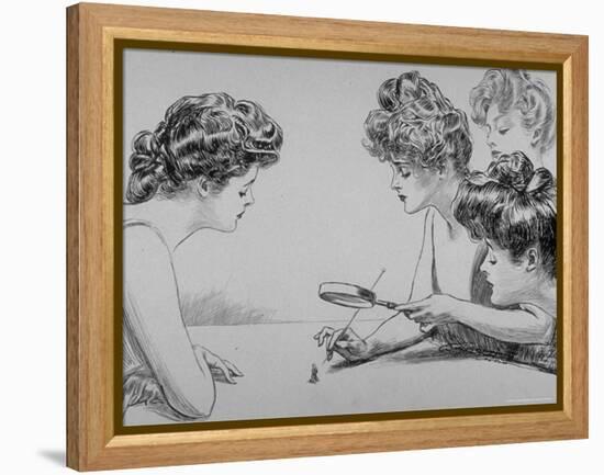 Eighty Drawings Including the Weaker Sex: the Story of a Susceptible Bachelor-Charles Dana Gibson-Framed Premier Image Canvas