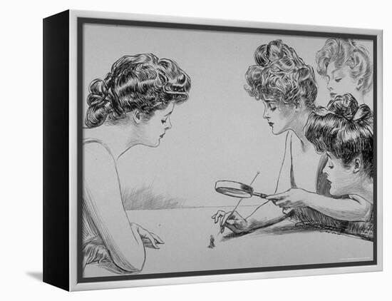 Eighty Drawings Including the Weaker Sex: the Story of a Susceptible Bachelor-Charles Dana Gibson-Framed Premier Image Canvas