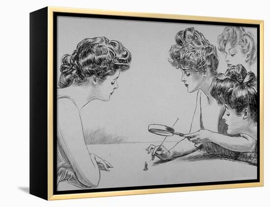 Eighty Drawings Including the Weaker Sex: the Story of a Susceptible Bachelor-Charles Dana Gibson-Framed Premier Image Canvas