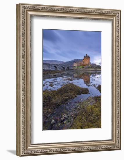 Eilean Donan Castle at twilight, Dornie, Scotland.-Adam Burton-Framed Photographic Print