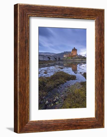 Eilean Donan Castle at twilight, Dornie, Scotland.-Adam Burton-Framed Photographic Print