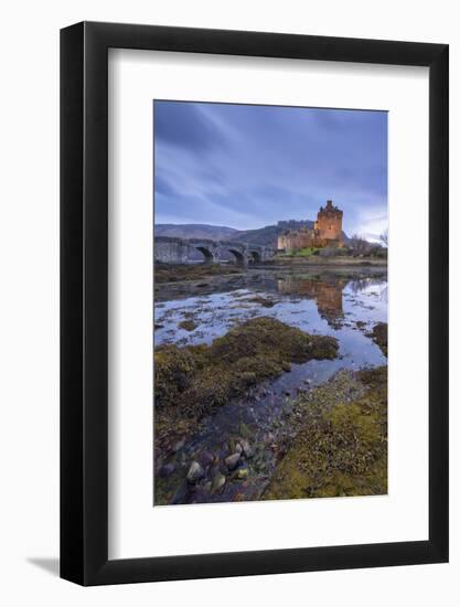 Eilean Donan Castle at twilight, Dornie, Scotland.-Adam Burton-Framed Photographic Print