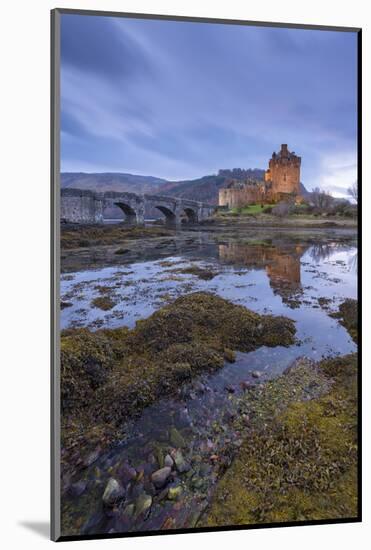 Eilean Donan Castle at twilight, Dornie, Scotland.-Adam Burton-Mounted Photographic Print