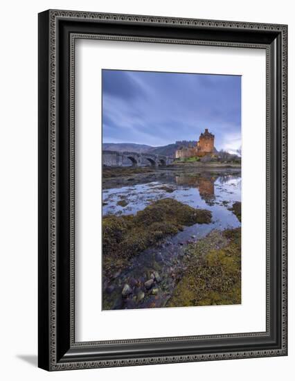 Eilean Donan Castle at twilight, Dornie, Scotland.-Adam Burton-Framed Photographic Print