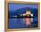 Eilean Donan Castle Floodlit at Night on Loch Duich, Near Kyle of Lochalsh, Highland-Lee Frost-Framed Premier Image Canvas