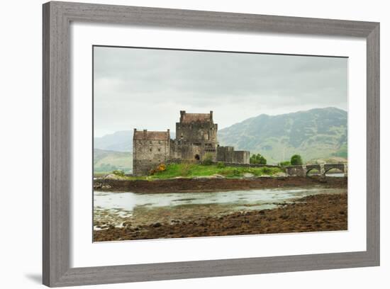 Eilean Donan Castle on a Cloudy Day, Scotland. UK-A_nella-Framed Photographic Print