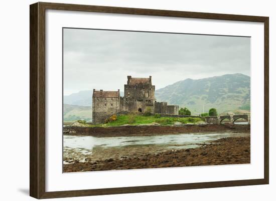 Eilean Donan Castle on a Cloudy Day, Scotland. UK-A_nella-Framed Photographic Print