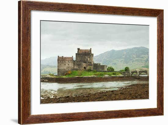 Eilean Donan Castle on a Cloudy Day, Scotland. UK-A_nella-Framed Photographic Print