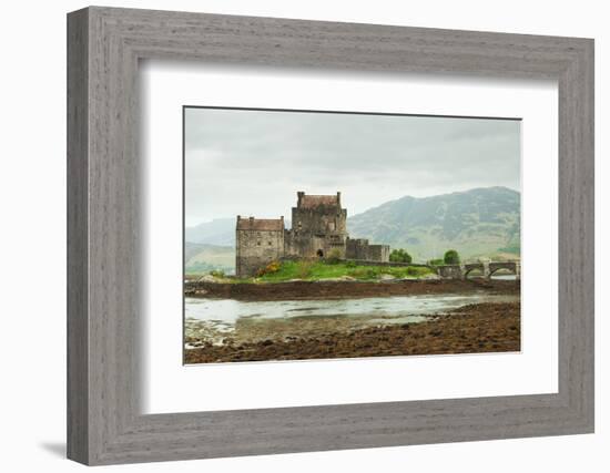 Eilean Donan Castle on a Cloudy Day, Scotland. UK-A_nella-Framed Photographic Print