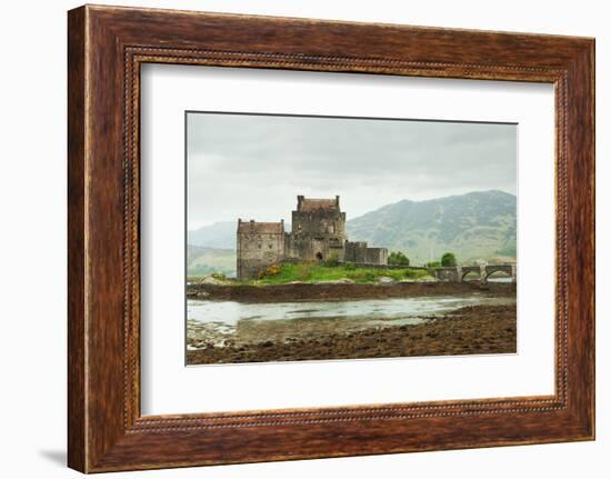 Eilean Donan Castle on a Cloudy Day, Scotland. UK-A_nella-Framed Photographic Print