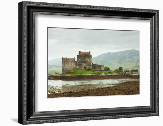 Eilean Donan Castle on a Cloudy Day, Scotland. UK-A_nella-Framed Photographic Print