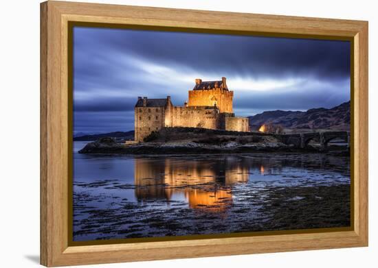 Eilean Donan (Eilean Donnan) Castle, Dornie, Highlands Region, Scotland, United Kingdom, Europe-Karen Deakin-Framed Premier Image Canvas